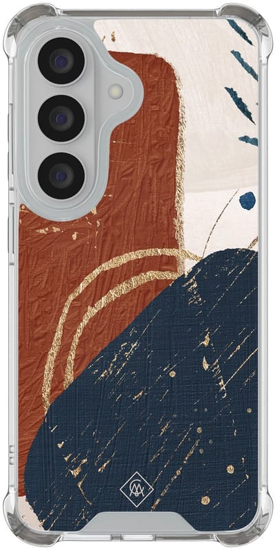 Casimoda® hoesje - Geschikt voor Samsung Galaxy S26 - Abstract Terracotta - Shockproof case - Extra sterk - TPU/polycarbonaat - Roze, Transparant