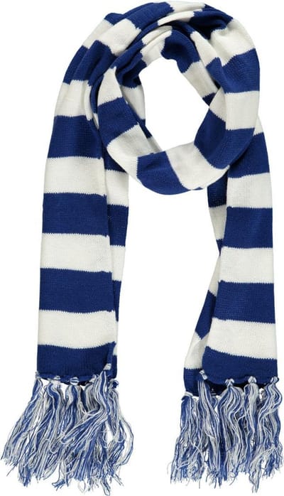 Sjaal Kobalt Blauw/Wit | One Size | Verkleedaccessoires