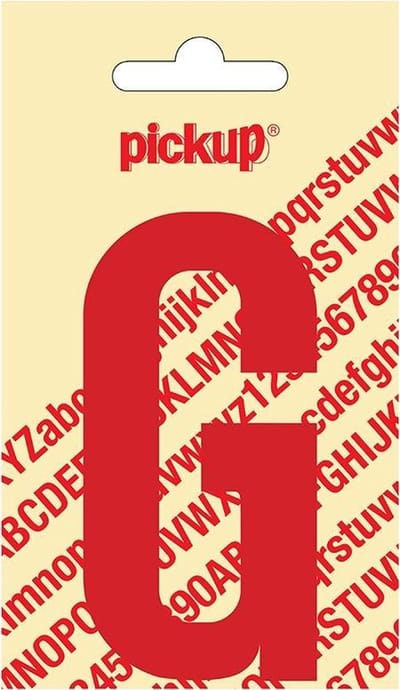 Pickup plakletter Nobel 90 mm rood G - 31022090G