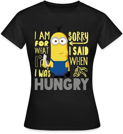 Minions Kevin Honger Banaan T-Shirt Dames