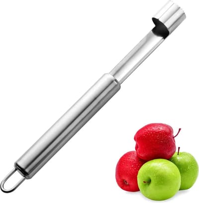 Actie4you® - Fruitboor - Appelboor - Zilverkleurig - RVS - 20 cm - Keukengerei - Appel ontdoen van klokhuis – Appelboor - 1 Stuk