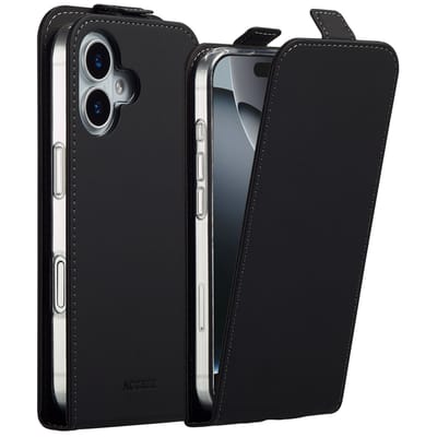 Accezz Hoesje - Geschikt voor Apple iPhone 17 - Flipcase - Zwart