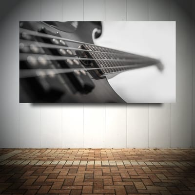 Alex F Fotografie - Dibond - Basgitaar 001 - 120x60cm