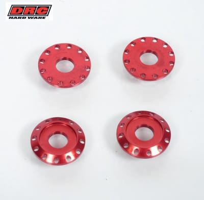 set van 4 drc t02 rood geanodiseerd aluminium afstandsringen voor motorcross enduro tuning racing