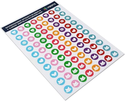 Sokken Etiketten - Kleding Labels - Sokken Sorteren - Dun Zacht Vinyl - 60 Stuks - Veelkleurig