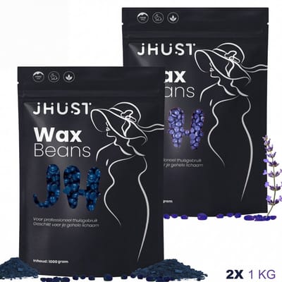 JHust® Wax Beans 2KG Azulene + Lavendel - Wax Parels - Wax Bonen - Wax Korrels