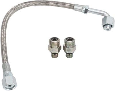Dailygoods- Olievoedingslijnbuis Metalen Legering - Turbo Afdichting - Connectorvervanging - Hoge Temperatuur - Eenvoudige Installatie - Lange Levensduur - Olietoevoerleiding