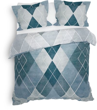 Heckettlane Danny Dekbedovertrek - Lits-jumeaux - Katoen - 260x200-220cm - Blauw