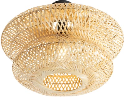 QAZQA ostrava double - Oosterse Plafondlamp - 1 lichts - L 50 cm - Naturel - Woonkamer | Slaapkamer | Keuken