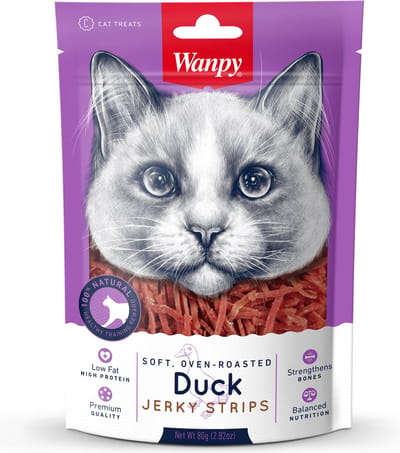 Soft Duck Jerky Strips for Cat