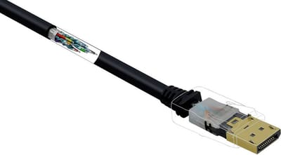 Renkforce DisplayPort Aansluitkabel DisplayPort-stekker, DisplayPort-stekker 1.80 m Zwart UHD 4K @ 60 Hz Vergulde steekcontacten, Met Ferrietkern RF-4212201