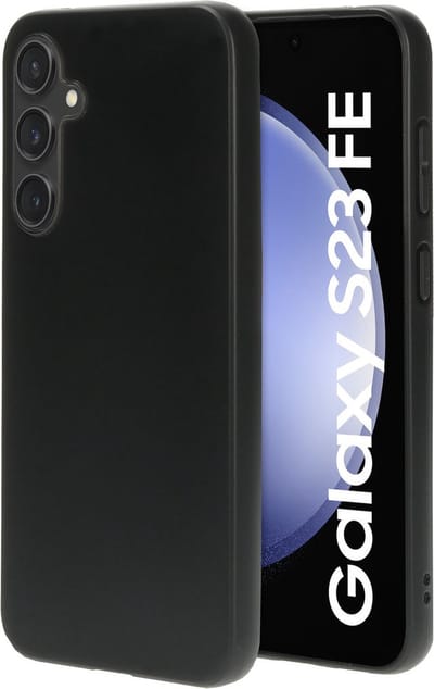Mobiparts hoesje geschikt voor Samsung Galaxy S23 FE - Zacht TPU - Schokabsorberend TPU - Grip Coating - Zwart