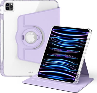 Coverup Tablethoes geschikt voor iPad Air 11 (2024/2025/2026) / Air (2020/2022) Hoesje - 360° Rotating Folio Book Case met Wake/Sleep - Paars