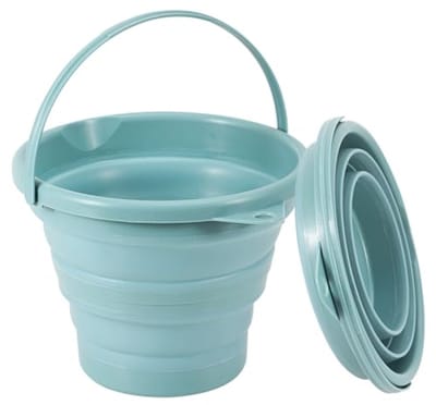 Opvouwbare emmer 3 liter - Inklapbare wateremmer voor camping, strand, vissen en tuin - Ruimtebesparend - Blauw