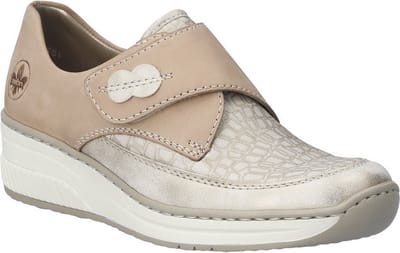 RIEKER 487C0-60 Velcroschoen beige maat 36