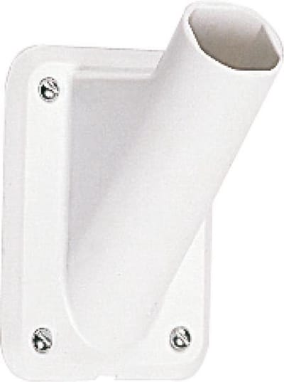 Kunststof vlaggenstokhouder  wit 30 mm