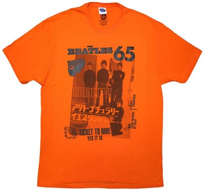 The Beatles - 1965 Heren T-shirt - S - Oranje