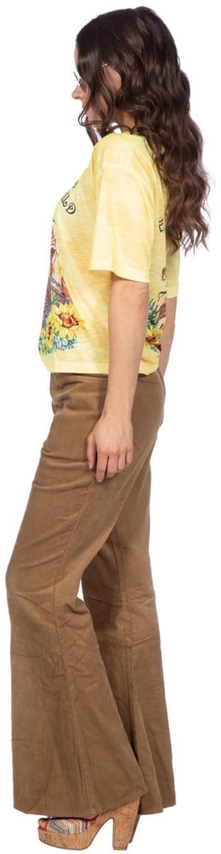 Stay Wild Flower Child Geel Shirt Vrouw - Maat L