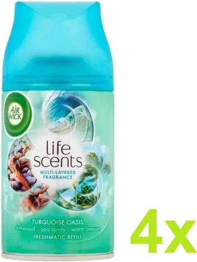 Air Wick - Luchtverfrisser - Navulling - Turquoise Oase - 250ml x 4
