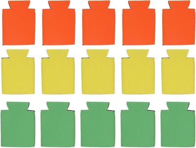 Blikjes Koelers - Isolerende Hoezen - Dranken Koel Houden - Waterdicht Neopreen - 15 Stuks - Geel Groen Oranje