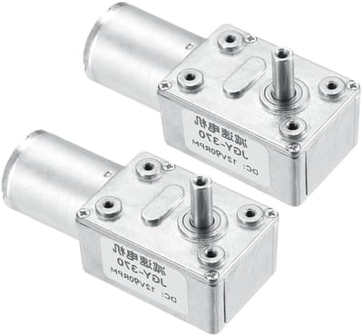Kleine Elektromotor - Gelijkstroom Motor - Diverse Projecten - Stille Werking - 12V 90RPM - Zilver