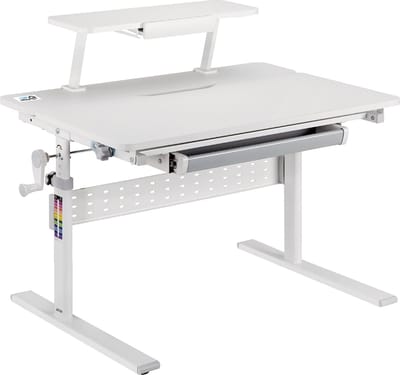 Ergo Office - Kinderbureau - Hoogte verstelbaar - max 40kg 900x600mm - Grijs
