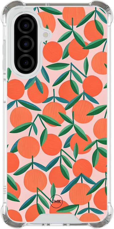 Shockproof hoesje geschikt voor Samsung Galaxy A26 - Sweet oranges - Schokbestendig - Verhoogde randen - TPU case - Extra Sterke Back Cover - Print - Transparant, Oranje