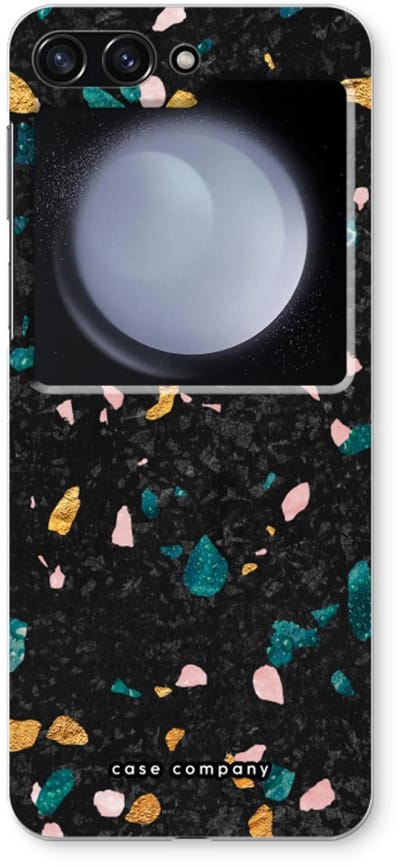 Case Company® - Hoesje geschikt voor Samsung Galaxy Z Flip5 hoesje - Terrazzo N°10 - Soft Cover Telefoonhoesje - Bescherming aan alle Kanten en Schermrand