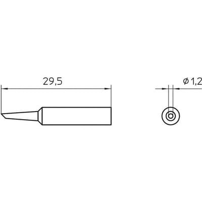 Weller XNT 4 Soldeerpunt Ronde vorm, afgeschuind 45° Grootte soldeerpunt 1.2 mm Lengte soldeerpunt: 29.5 mm Inhoud: 1 stuk(s)