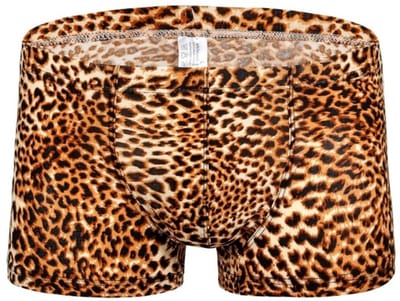 Dailygoods - Heren boxershorts - Sexy herenslips - Ademend ondergoed - Zwart/geel/bruin - Elastisch boxershorts - Cadeau voor vriend - Luipaardpatroon