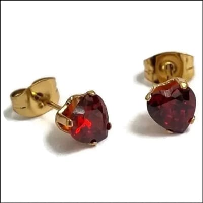 Aramat Jewels | Oorbellen | Stalen Hartjes Oorstekers Zirkonia – Diverse Kleuren & Maten 316L RVS | Zilverkleur / 4 mm / Transparant | | | Staal | Kinderen, Volwassenen | Verkleurd niet