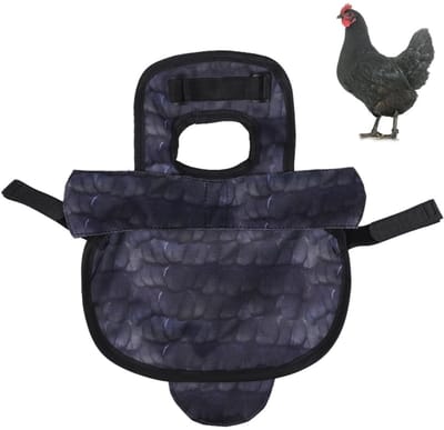 Dailygoods- Kippenzadel met rugbescherming - Beschermend Schort - Verstelbare Banden - Voor Hennen - Voor Pluimvee - 1 Stuk - Kippenkleding