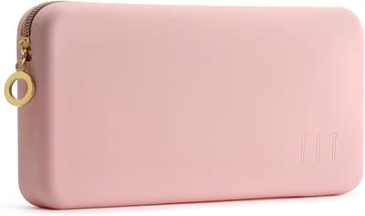 Make-upborsteltas Roze – Siliconen Make-upkwastentas met Ritssluiting – Compact & Reisvriendelijk