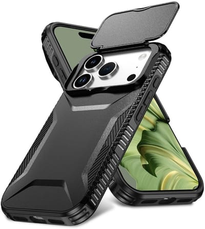 Hoesje Geschikt voor Apple iPhone 17 Pro | Back Cover met Camera Slider | Schokbestendige Case | Camera Cover | Stevig | Zwart