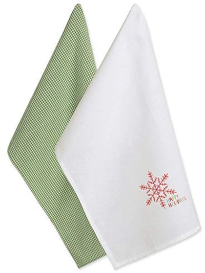 Set van 2 Katoenen Theedoeken - Happy Holidays