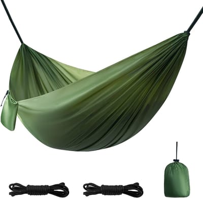 Ultralight Hangmat voor Buiten met 250 kg Draagvermogen, Ideaal voor Kamperen, Strand en Wandelen met Bevestigingsbanden en Opbergtas