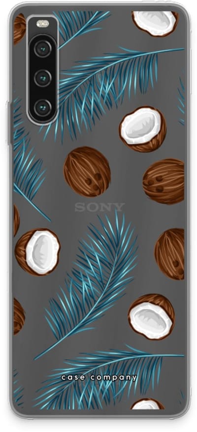 Case Company® - Hoesje geschikt voor Sony Xperia 10 IV hoesje - Kokosnoot - Soft Cover Telefoonhoesje - Bescherming aan alle Kanten en Schermrand