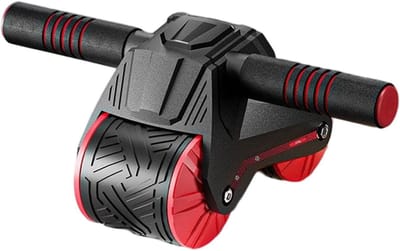 Buikspierwiel - Fitness Wiel - Core Training - Automatische Terugloop - 24 cm - Rood