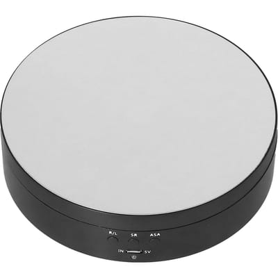 Gemotoriseerde Roterende Displaystandaard 138mm Elektrische Roterende Draaischijf 3 Snelheden Instelbaar USB-voeding Sieradendisplay white