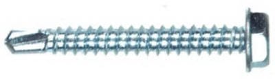 Zelfborende Schroeven - Metaalschroeven Bouwschroeven - Metaalbevestiging - Hex Washer Head - 100 stuks - Verzinkt