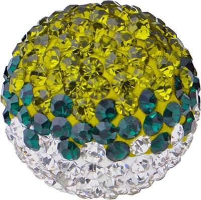 Quiges Verwisselbaar Bolletje met Zirkonia Groen 18mm - 18B010