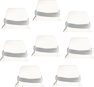 PALMAT Rolluikhaspel met Band en Witte Behuizing ,14 mm brede, 5 meter lange band (8 stuks, grijze band)