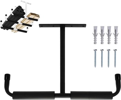 Opbergrekken Garageplafond - Metalen Plafondrek - Ruimte Organiseren - Zeer Belastbaar - 43 x 30 cm - Zwart