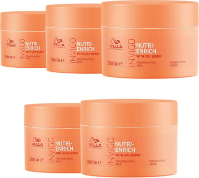Wella Invigo Nutri Enrich Mask Droog Haar - 5 Stuks - Voordeelverpakking