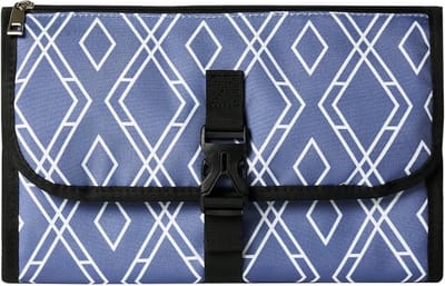 Reisaankleedkussen - Opvouwbare mat - Baby verzorgen - Waterdicht en afveegbaar - 29.5 x 19 x 3 cm - Steenblauwe ruit