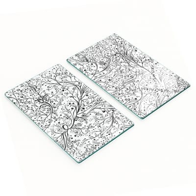 Multifunctionele decoratieve glazen borden met ineengestrengelde takken, 2x30x52 cm