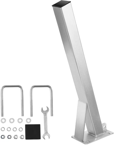Lierstandaard, voor Boottrailers, 76 X 76 X 863 mm Lierpalen, Bevestiging met U-Bouten voor 76 mm X 76-101 mm Trailertong, Gegalvaniseerd, Compatibel met Jetski's, Zeilboten, Visboten En Speedboten