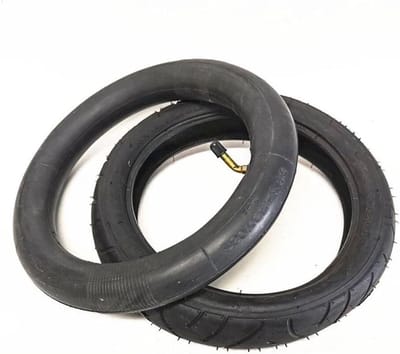 Banden en Buis Set - Wielonderdelen - Kinderwagen Onderhoud - Verdikte Constructie - 12 Inch - Zwart