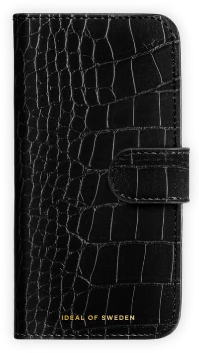 iDeal of Sweden Magnet Wallet+ geschikt voor iPhone 17 Black Croco - Zwart