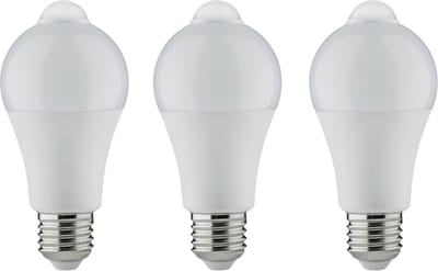 Sensor LED Lampen E27 met bewegingssensor en daglichtsensor - 3 meter bereik - 3 stuks - Lamp